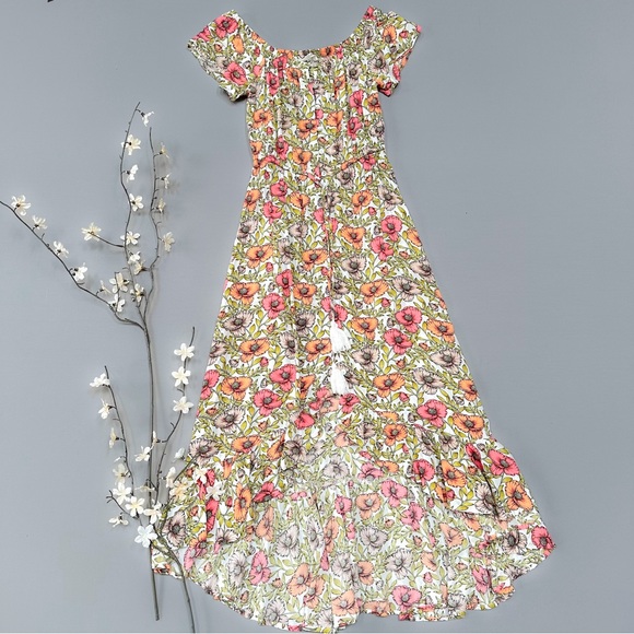 Anthropologie Abel the Label floral off shoulder midi maxi dress, S. - Picture 3 of 14